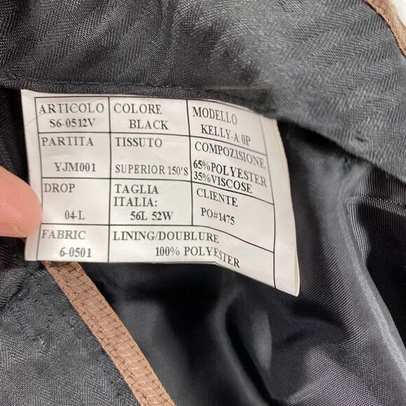 NWT Caravelli Dress Pants Men 56x52 Black Classic High Rise Pleated Straight - Picture 6 of 10